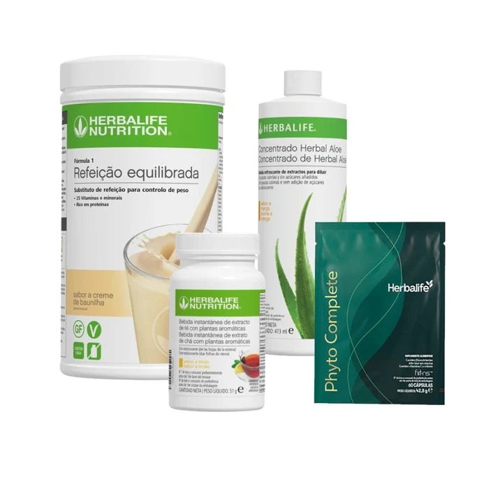 ROTINA PLUS HERBALIFE – Fórmula 1 + Aloe + Chá + Phyto Complete