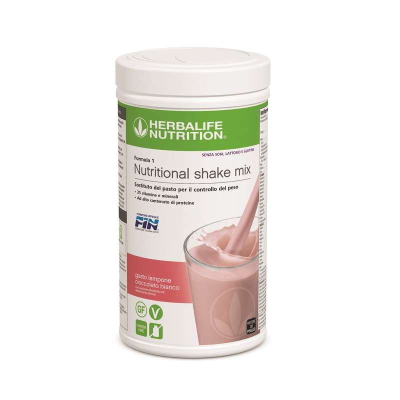 Formula 1 Free - Lampone e Cioccolato Bianco 500 g | Senza Soia, Lattosio e Glutine