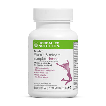 Fórmula 2 Complejo Vitamínico y Mineral Herbalife - 60 Comprimidos | Hombre y Mujer