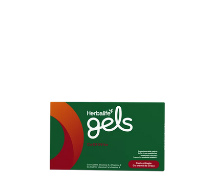 CoQ10Vita Herbalife Gels - Coenzima Q10 e Vitamine 30 Gelatine | Gusto Ciliegia