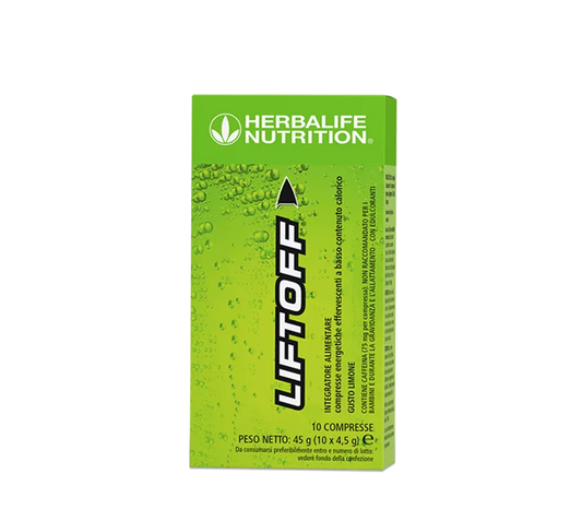 LiftOff Herbalife - Suplemento Energético Efervescente 10 Comprimidos | Sabor Limón