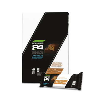 Barritas de Proteínas Achieve H24 Chocolate Negro Caja de 6 barritas