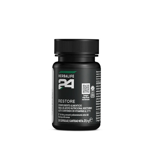 H24 Restore Herbalife – Recuperación Nocturna Deporte 30 Cápsulas | Vitamina C y Lactium®
