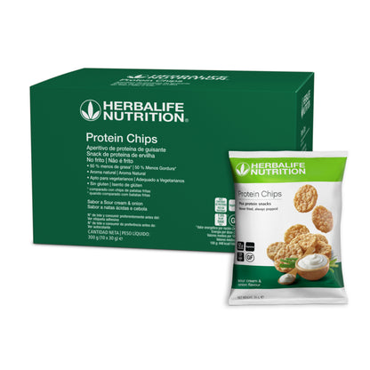 Protein Chips Herbalife - Snack Proteico Croccante 10 Bustine | Barbecue e Sour Cream